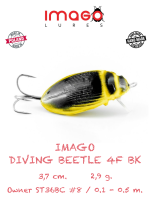 Воблер IMAGO LURES DIVING BEETLE 4F (плавающий), 2,9гр. цвет - BK