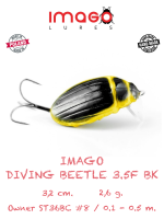 Воблер IMAGO LURES DIVING BEETLE 3.5F (плавающий), 2,6гр. цвет - BK