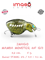Воблер IMAGO LURES MAMBA MONSTER 4F (плавающий), 5гр. цвет - GD