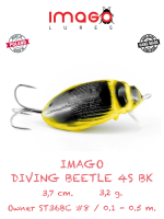 Воблер IMAGO LURES DIVING BEETLE 4S (тонущий), 3,2гр. цвет - BK