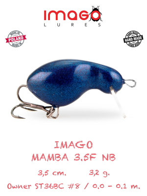 Воблер IMAGO LURES MAMBA 3.5F (плавающий), 3.2гр. цвет - NB