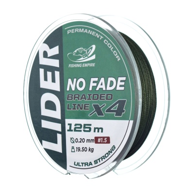 Шнур плетеный LIDER NO FADE X4, 125м.