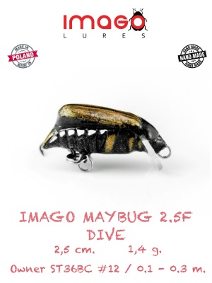 Воблер IMAGO LURES MAYBUG 2.5F Dive, 1,4гр.