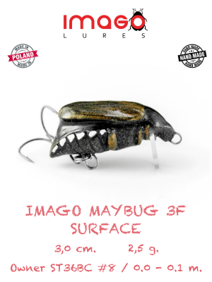 Воблер IMAGO LURES MAYBUG 3F Surface, 2,5гр.