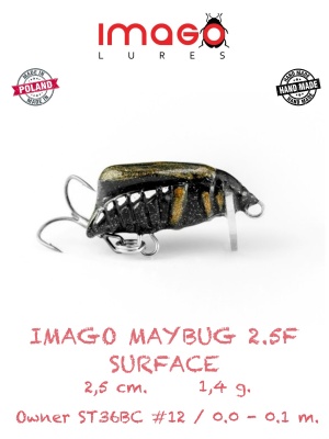Воблер IMAGO LURES MAYBUG 2.5F Surface, 1,4гр.