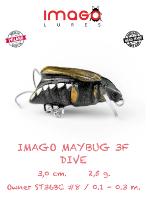Воблер IMAGO LURES MAYBUG 3F Dive, 2,5гр.